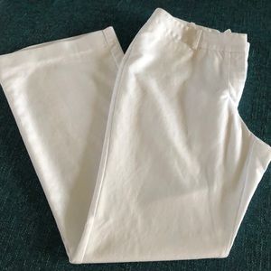 White Slacks Flared Leg